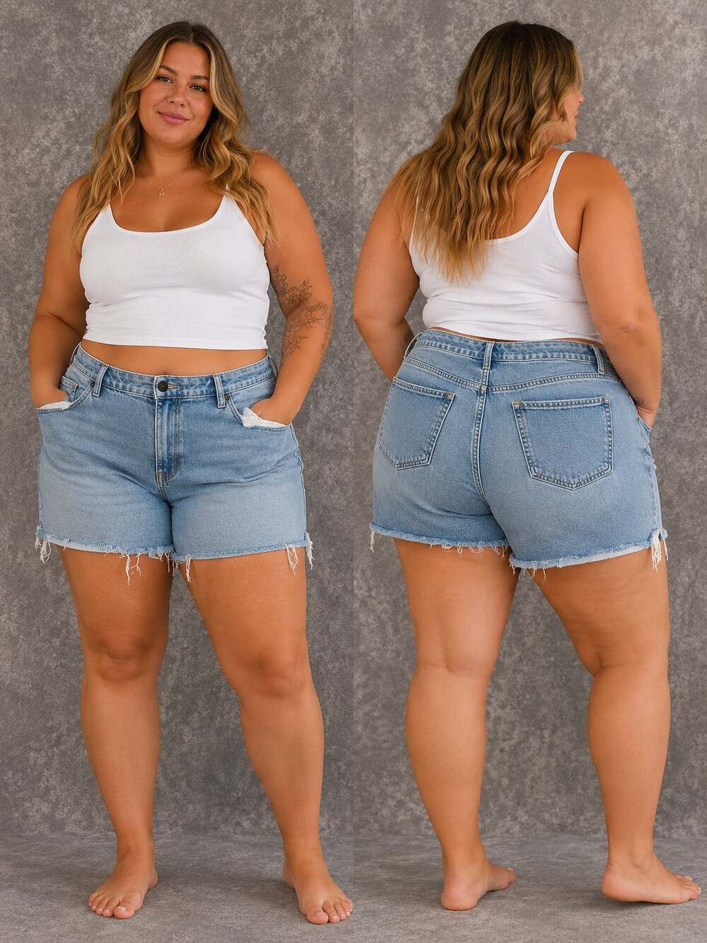 Universal Thread High-Rise Denim Cut-Off Shorts Size 16
